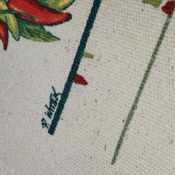 4 Woven Placemats and 4 Napkins "GRAND CANYON"CHILI PEPPERS  Artist Signed. New. - Picture 2 of 10